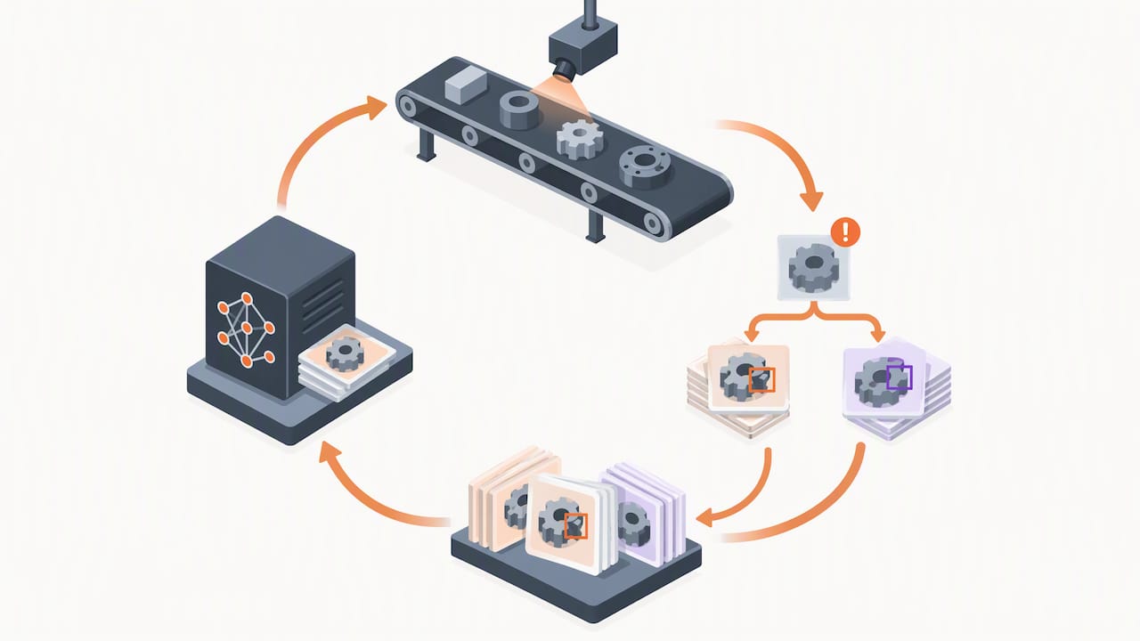 Illustration of inspection monitoring retraining cycle