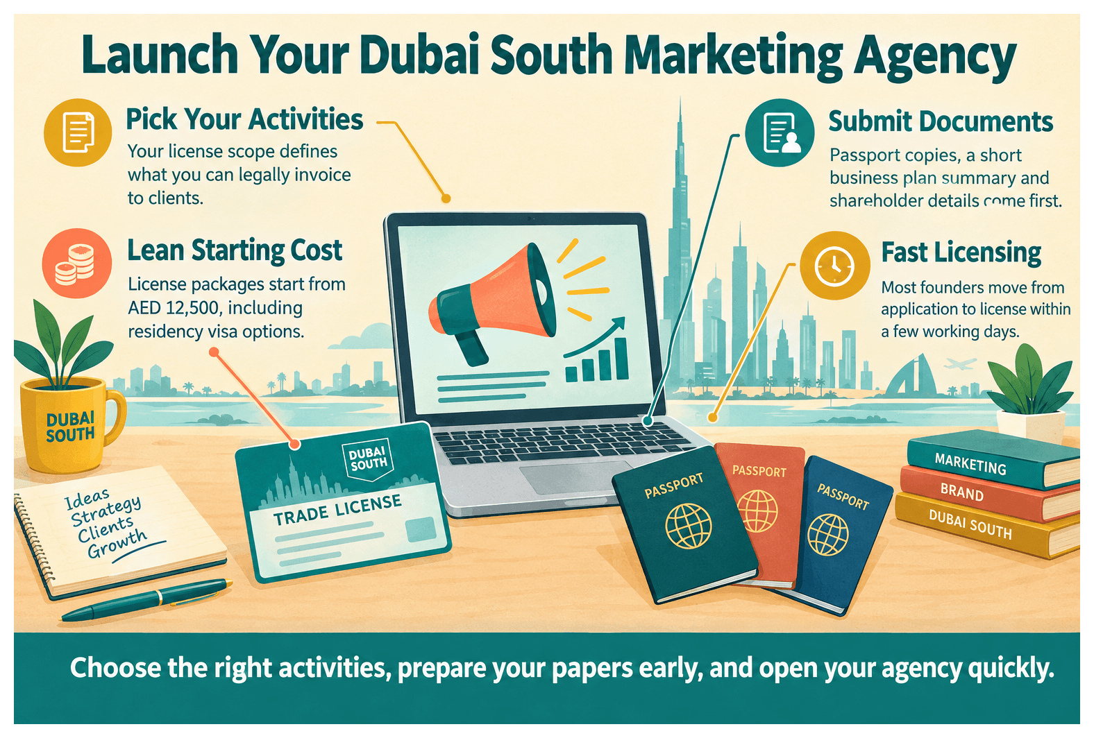 Infographic: How to Set Up a Digital Marketing Agency Business in Dubai South