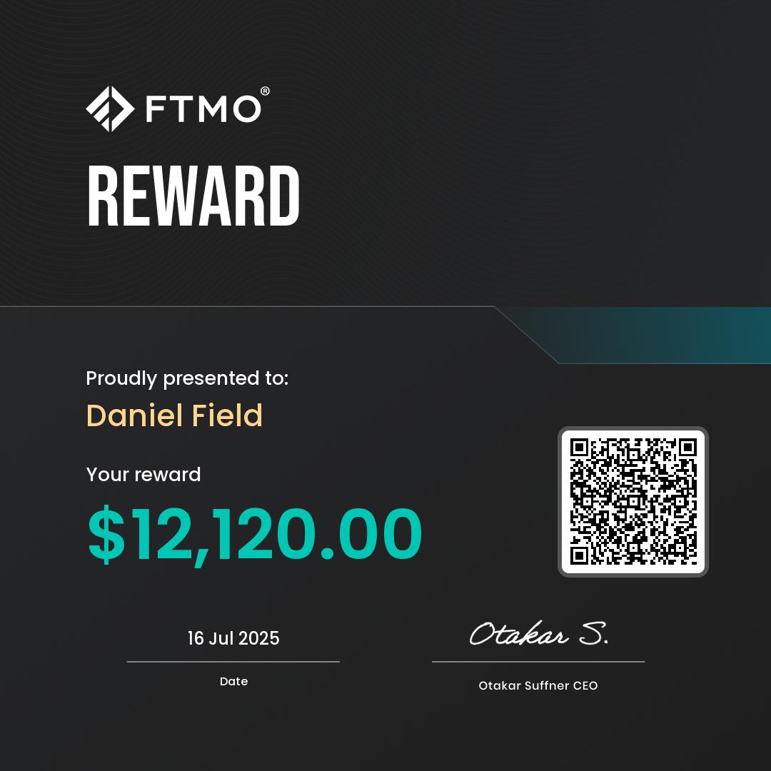 FTMO verified prop firm payout of twelve thousand dollars