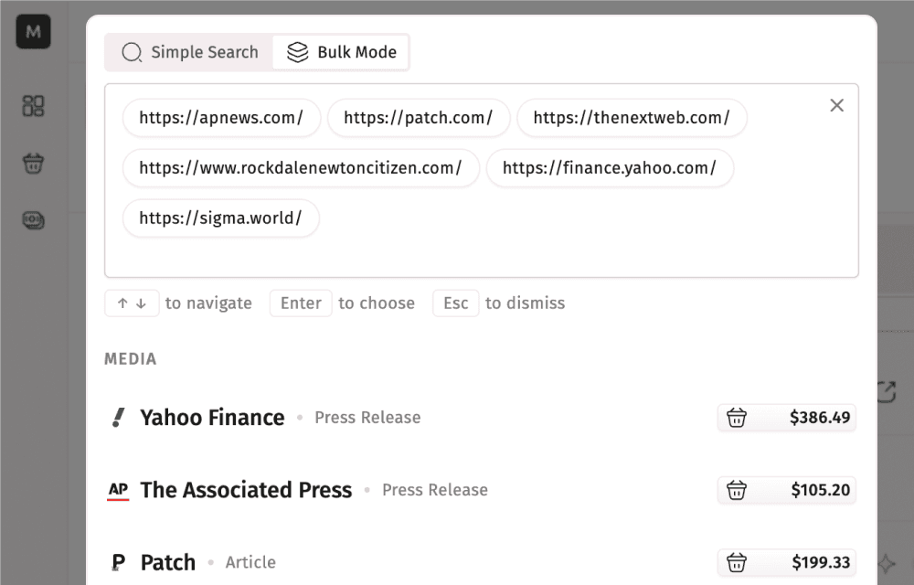Bulk Media Search