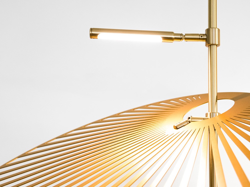 Leaf lighting installation LED close up