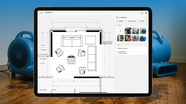 magic plan app for digital floor plan creation in restoration projects