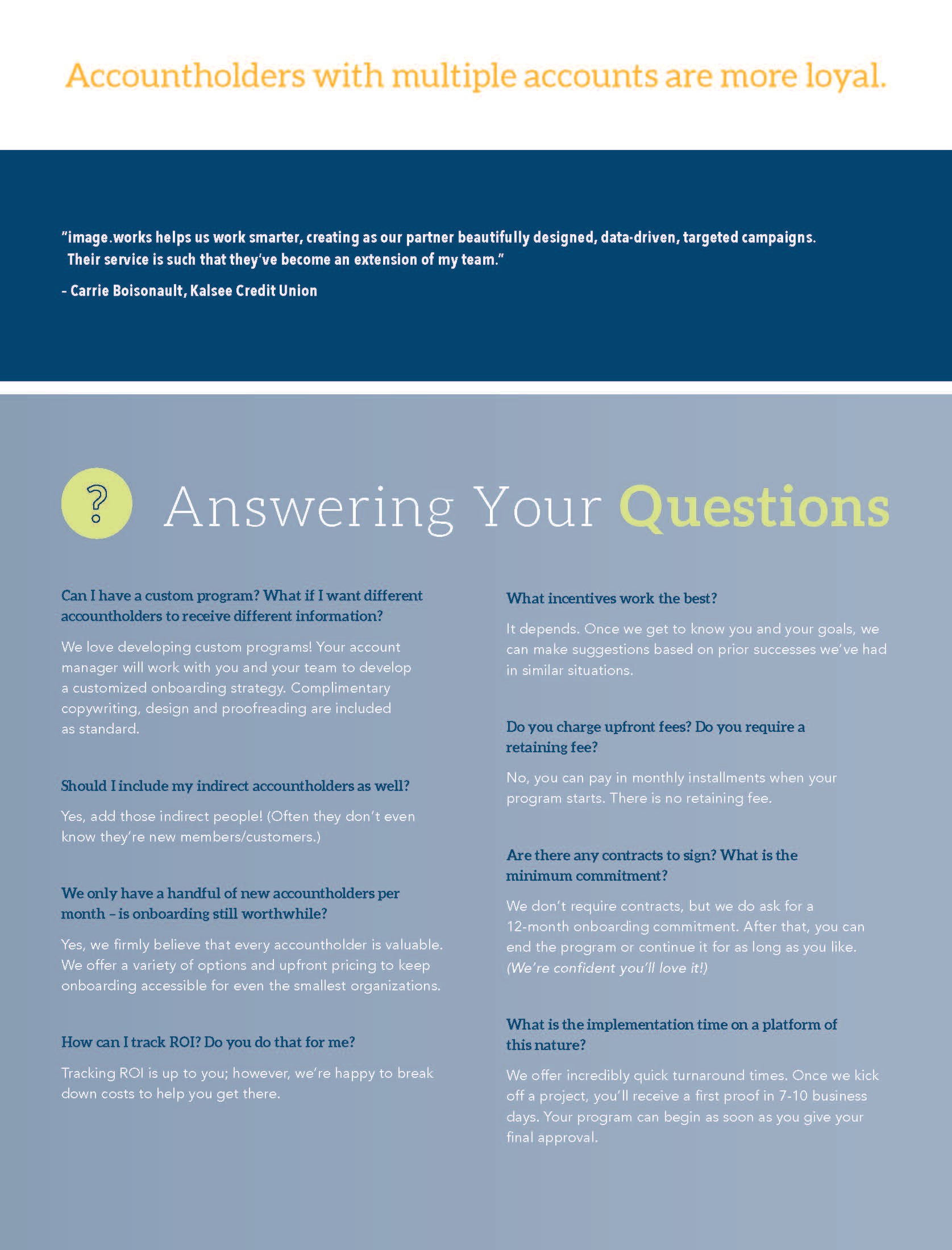 Answering your questions