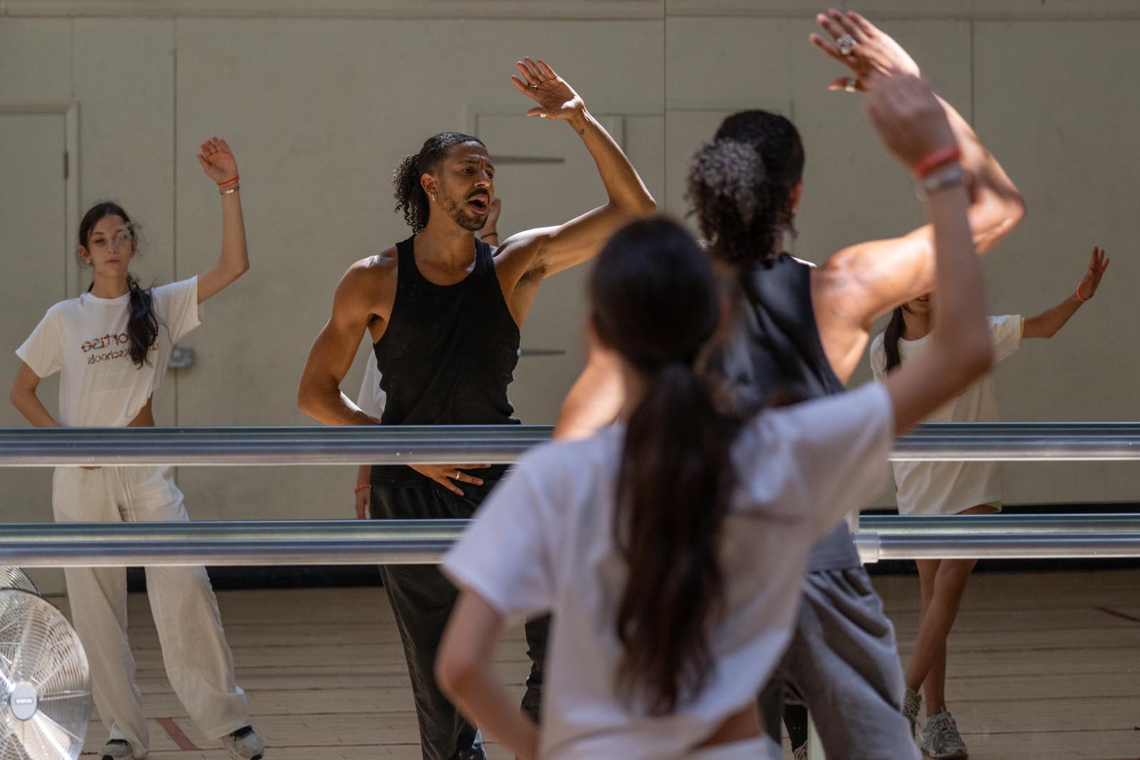 A group of students dancing together