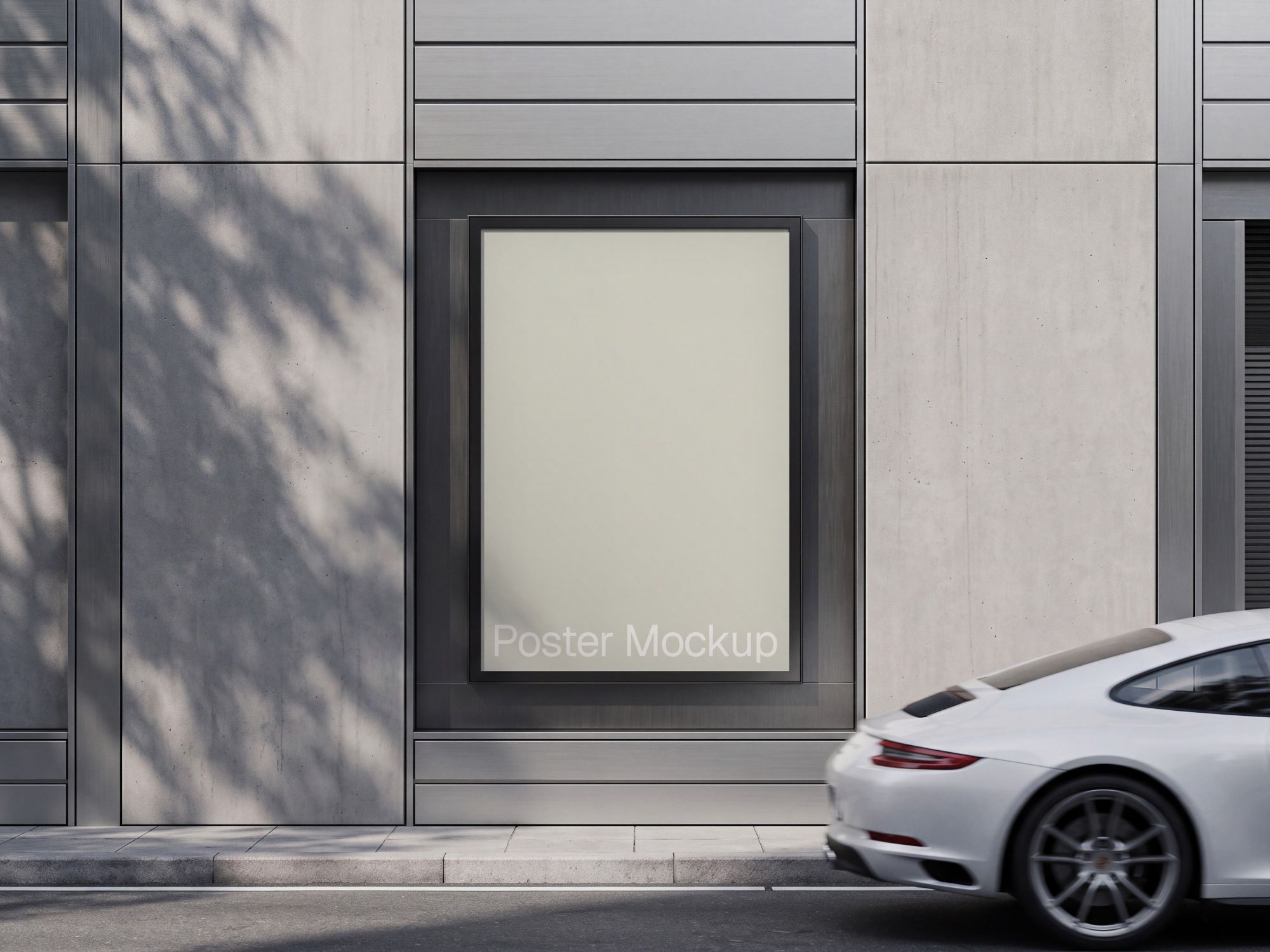 Street poster mockup PSD for presentation 