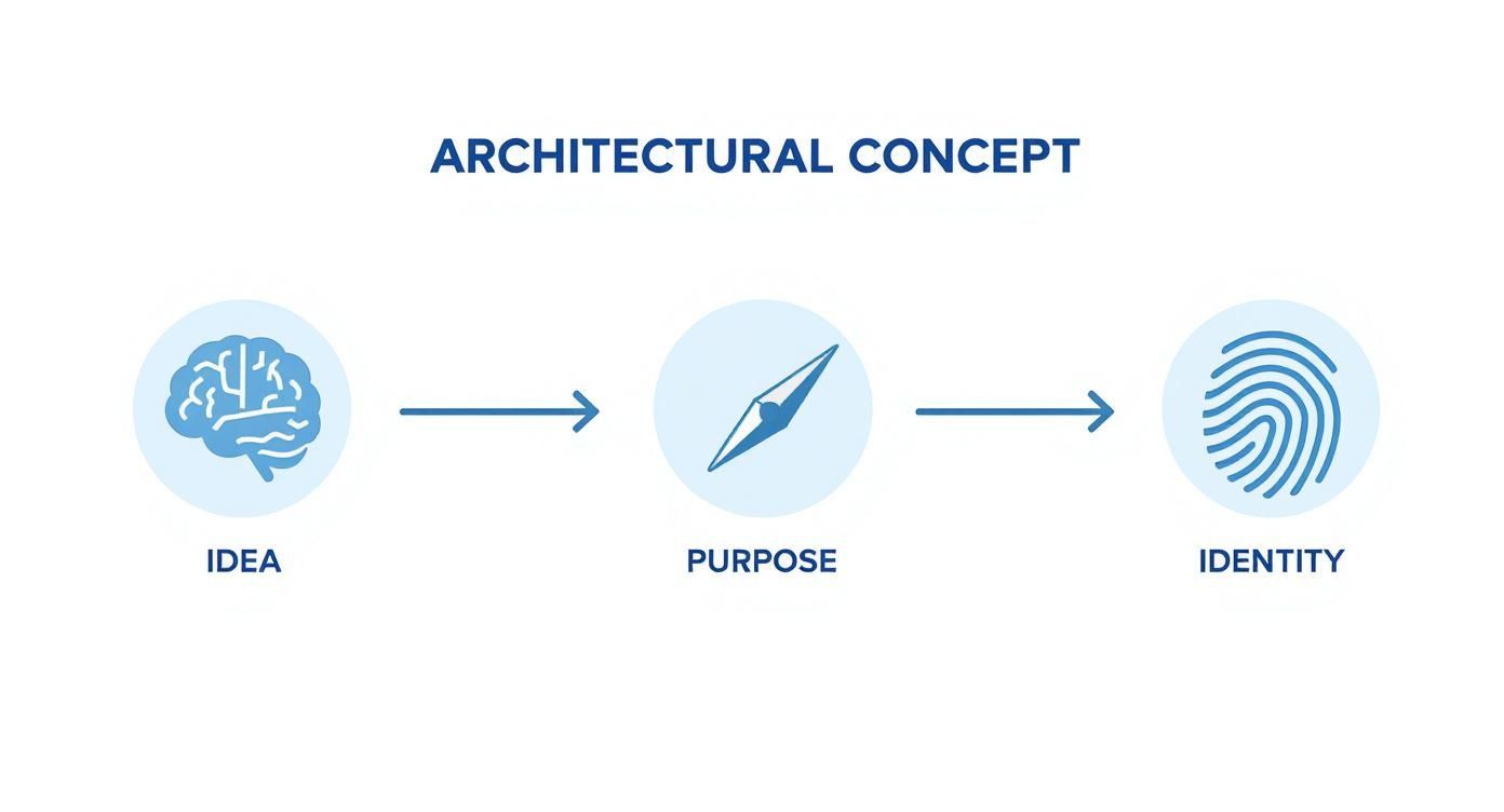 Infographic about design concept for architecture