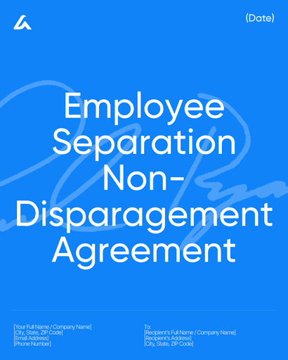 Employee Separation & Non-Disparagement Agreement