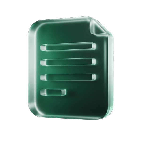 A clear glass-like icon of a stethoscope, symbolizing consistent and error-free patient care in a medical setting.