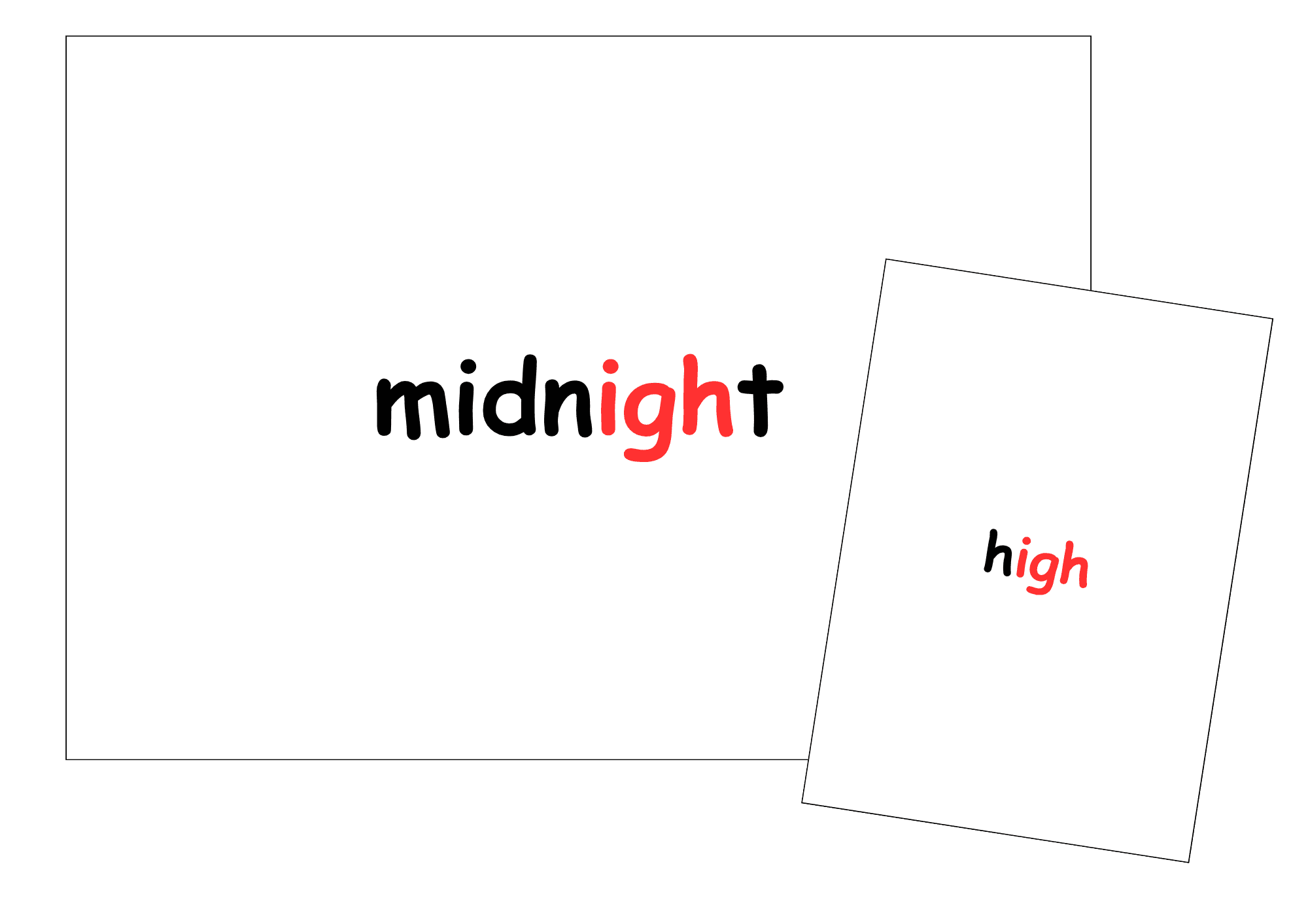 Printable igh spelling flashcards included with Fright At Night.
