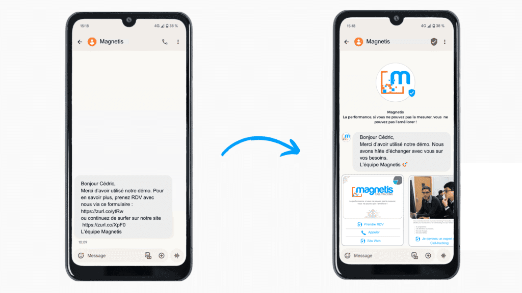 RCS SMS différences