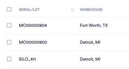 Lot Number Traceability
