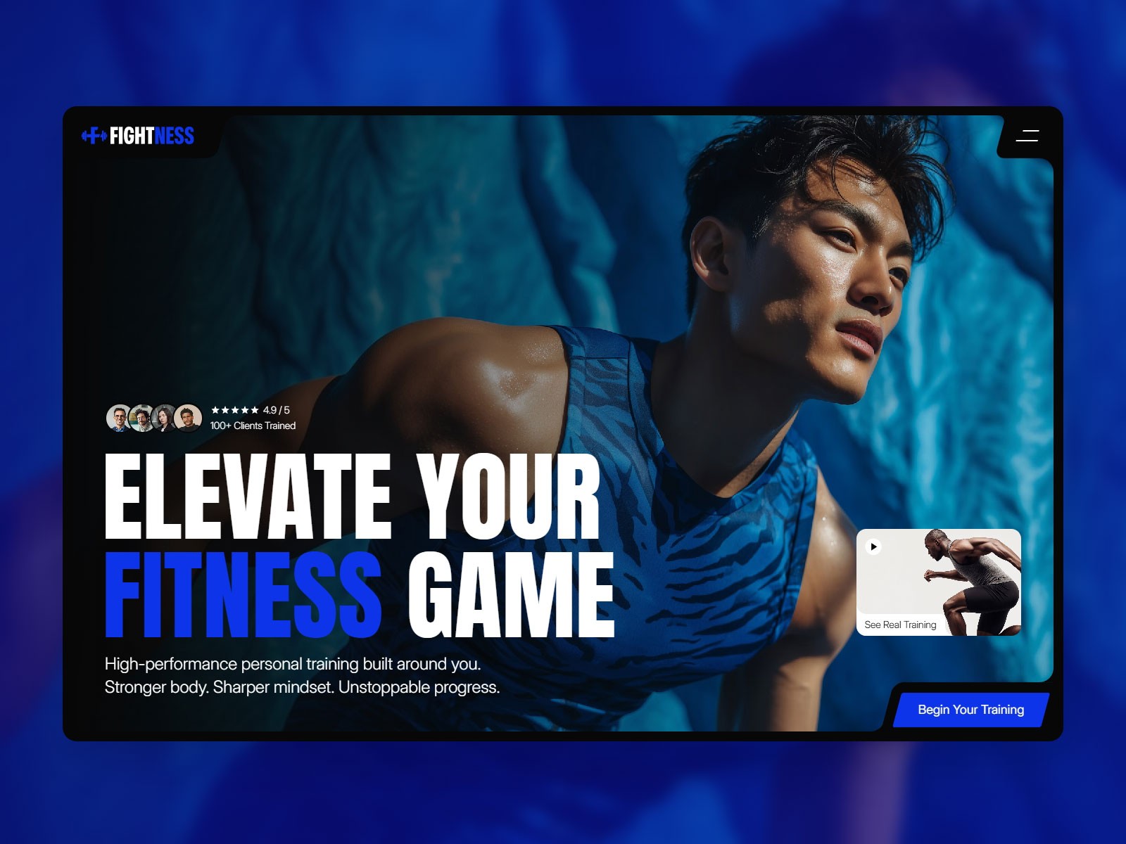 Fightness — 高级暗黑现代教育培训网站设计灵感
