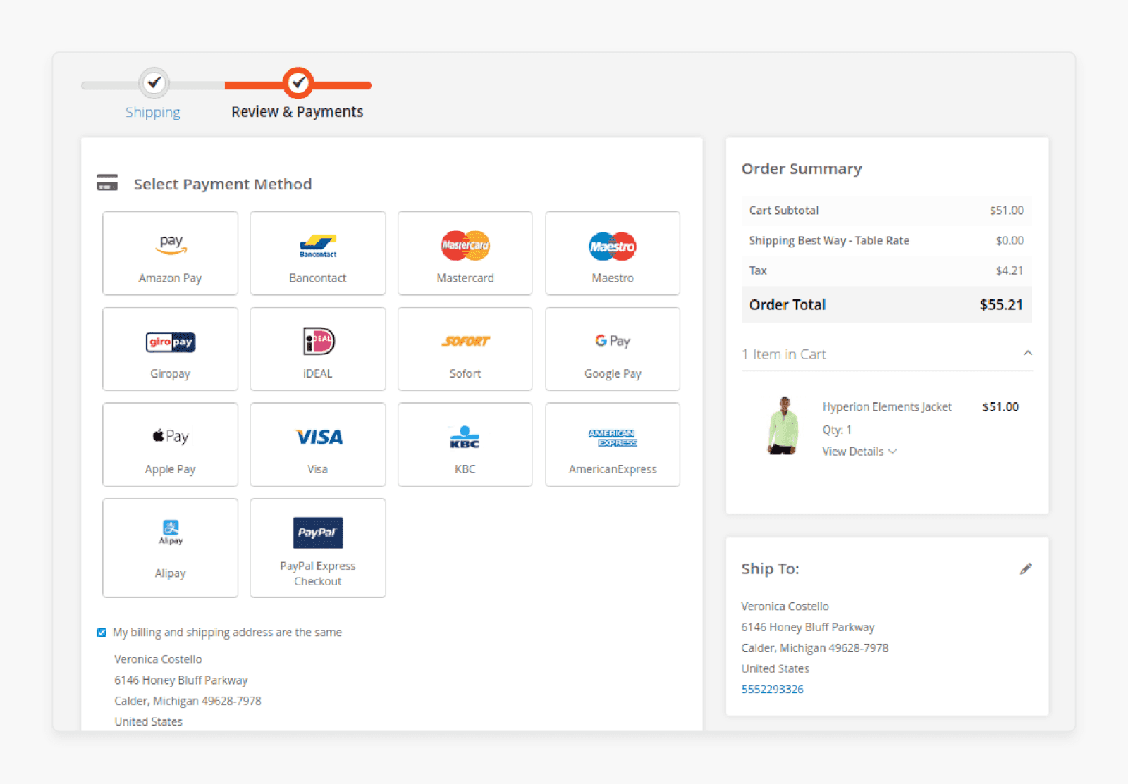 Magento offers deep customization with its payment methods.