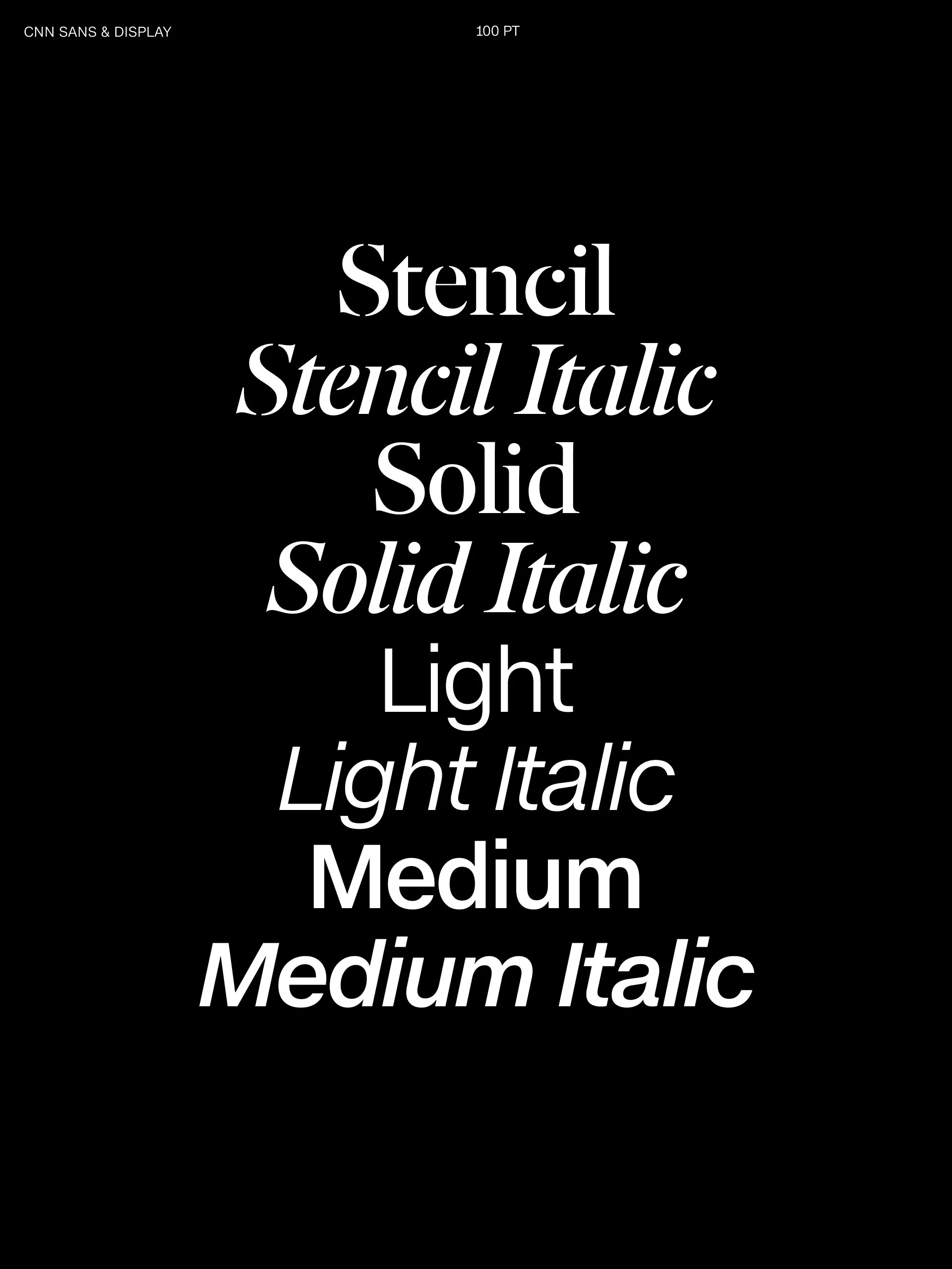 Custom typeface design for CNN Style, a global fashion, art and design publication.