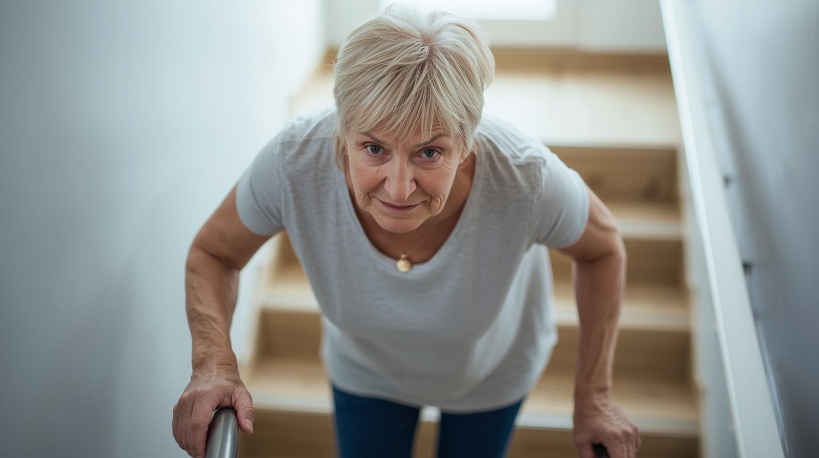 A senior couple sitting on a couch with packing boxes around them