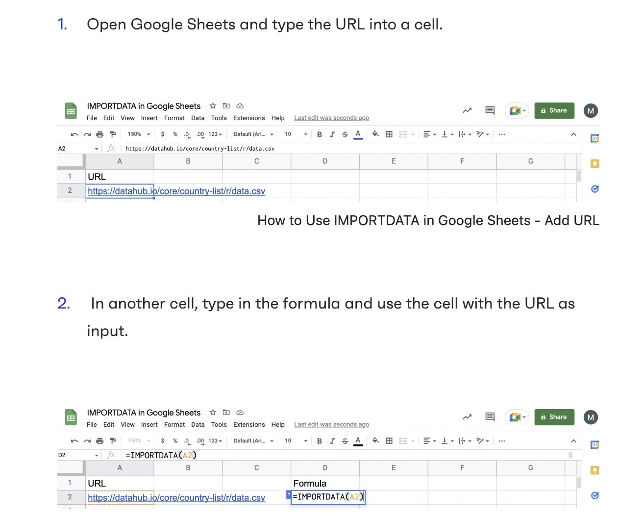 how to automatically import data into Google Sheets