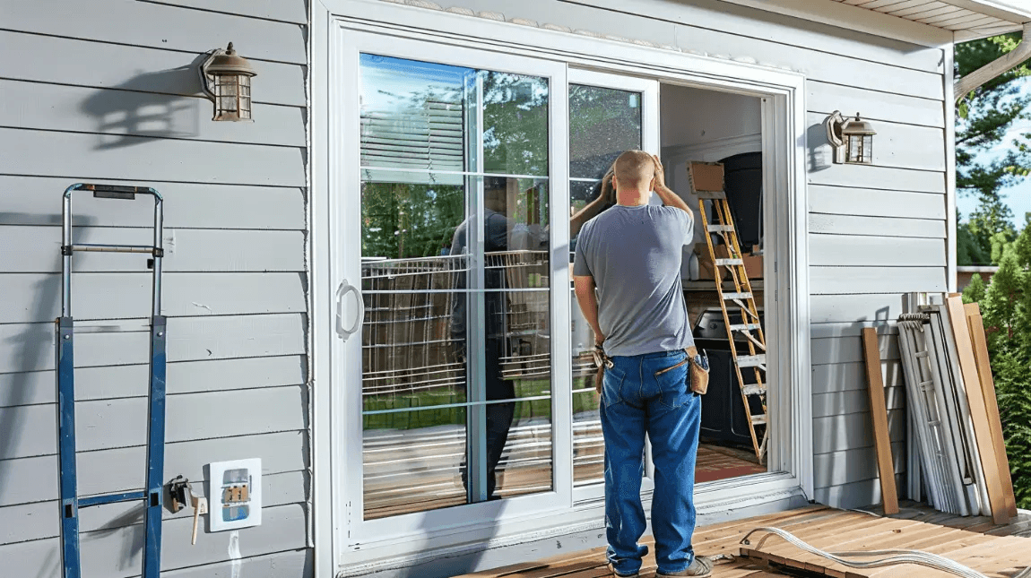 contractor-installing-sliding-glass-patio-door