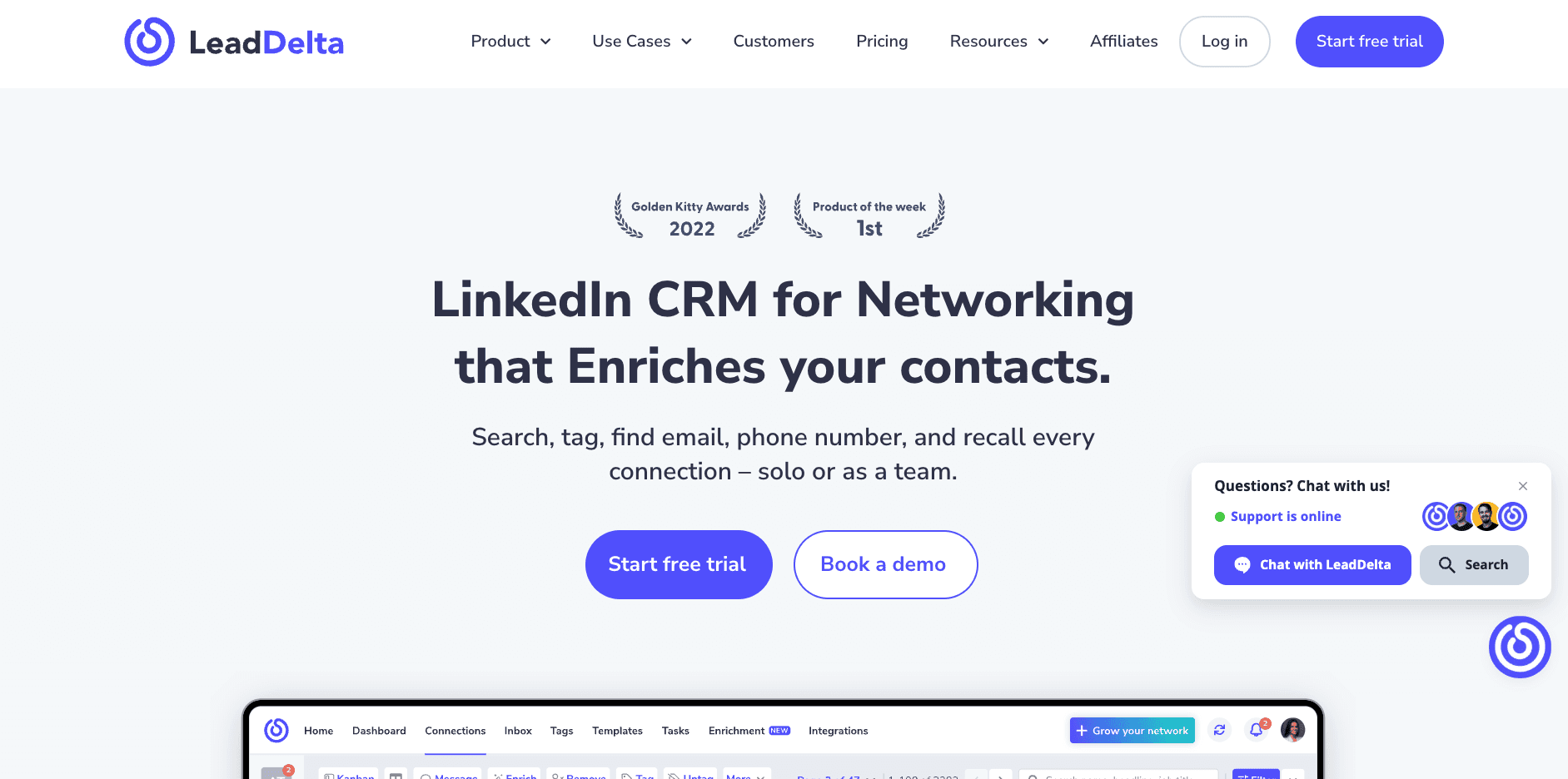 LeadDelta homepage