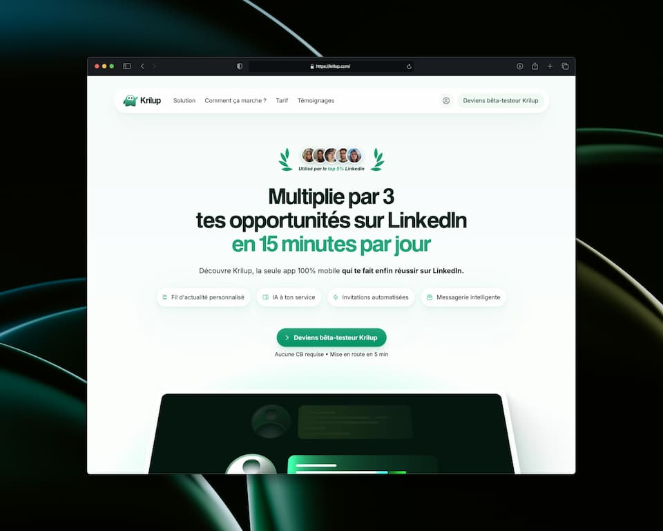 site framer saas krilup