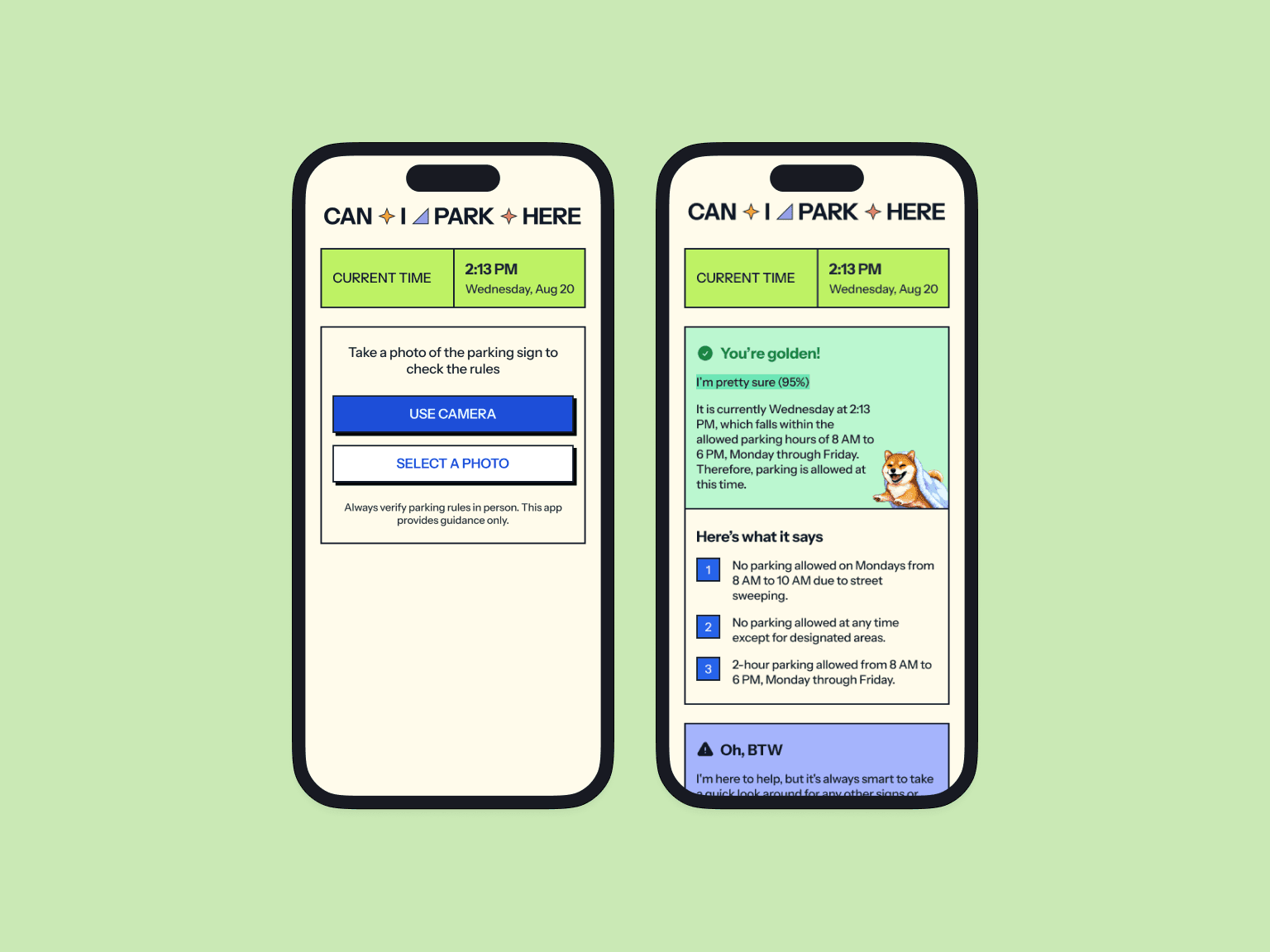 Three smartphones displaying app interfaces: home screen, discovery screen, and profile details screen.