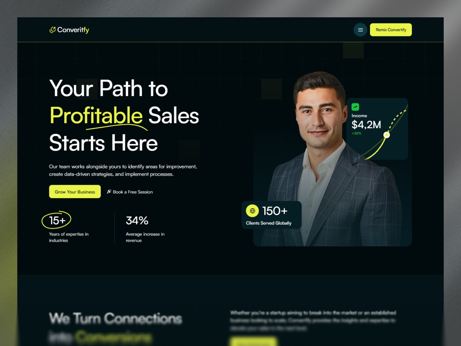 Framer Sales Consulting Agency Template Thumbnail