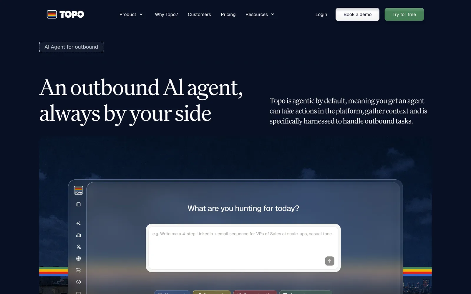 Topo's outbound AI agent