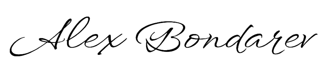 LinkedIn automation specialist Alex Bondarev's signature with professional black and gray overlay design.