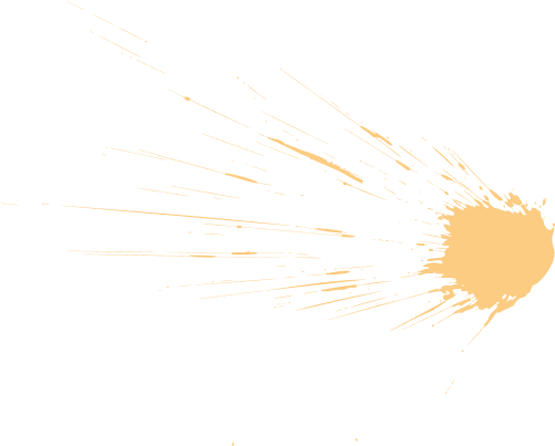 Abstract splatter with radiating lines on black background. Artistic design.