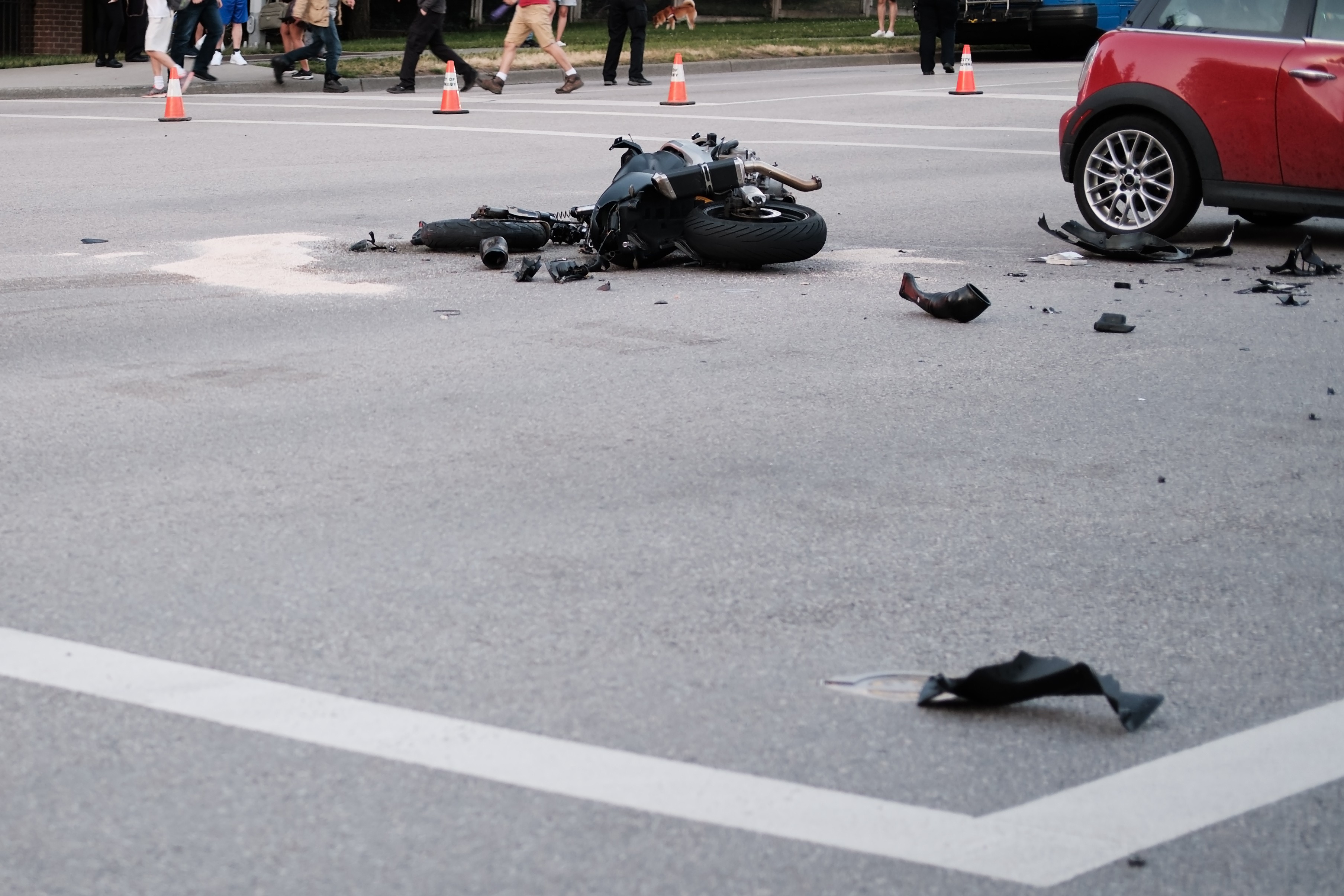 Motorcycle intersection impact