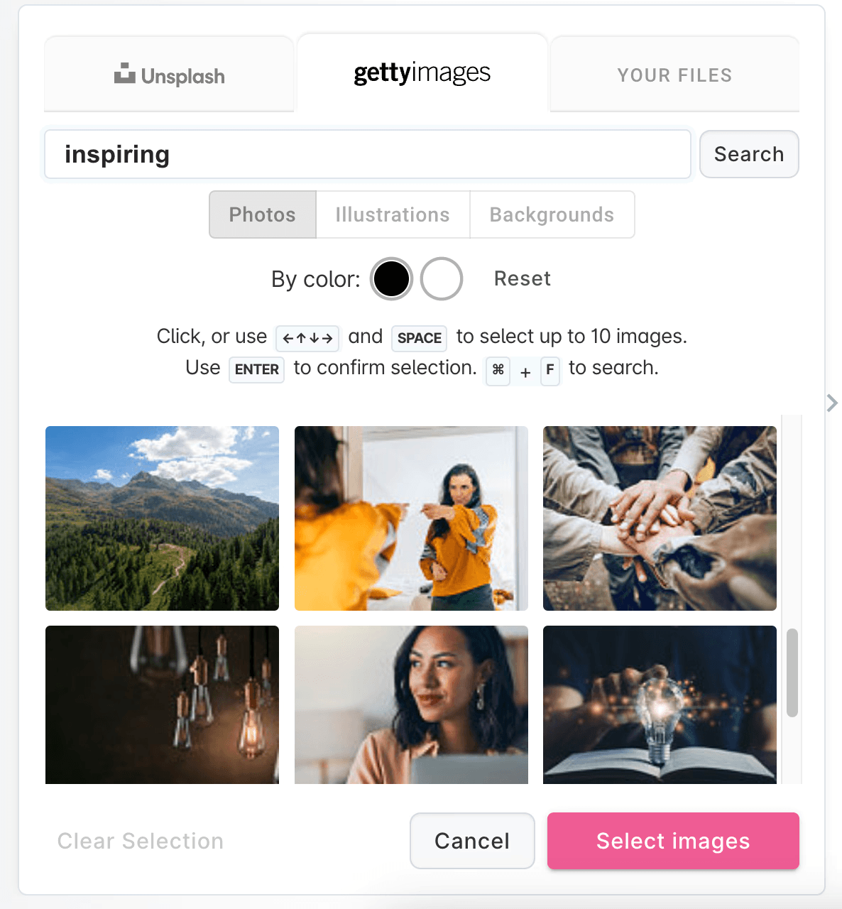 Easy access to Getty Images through Design AI integration