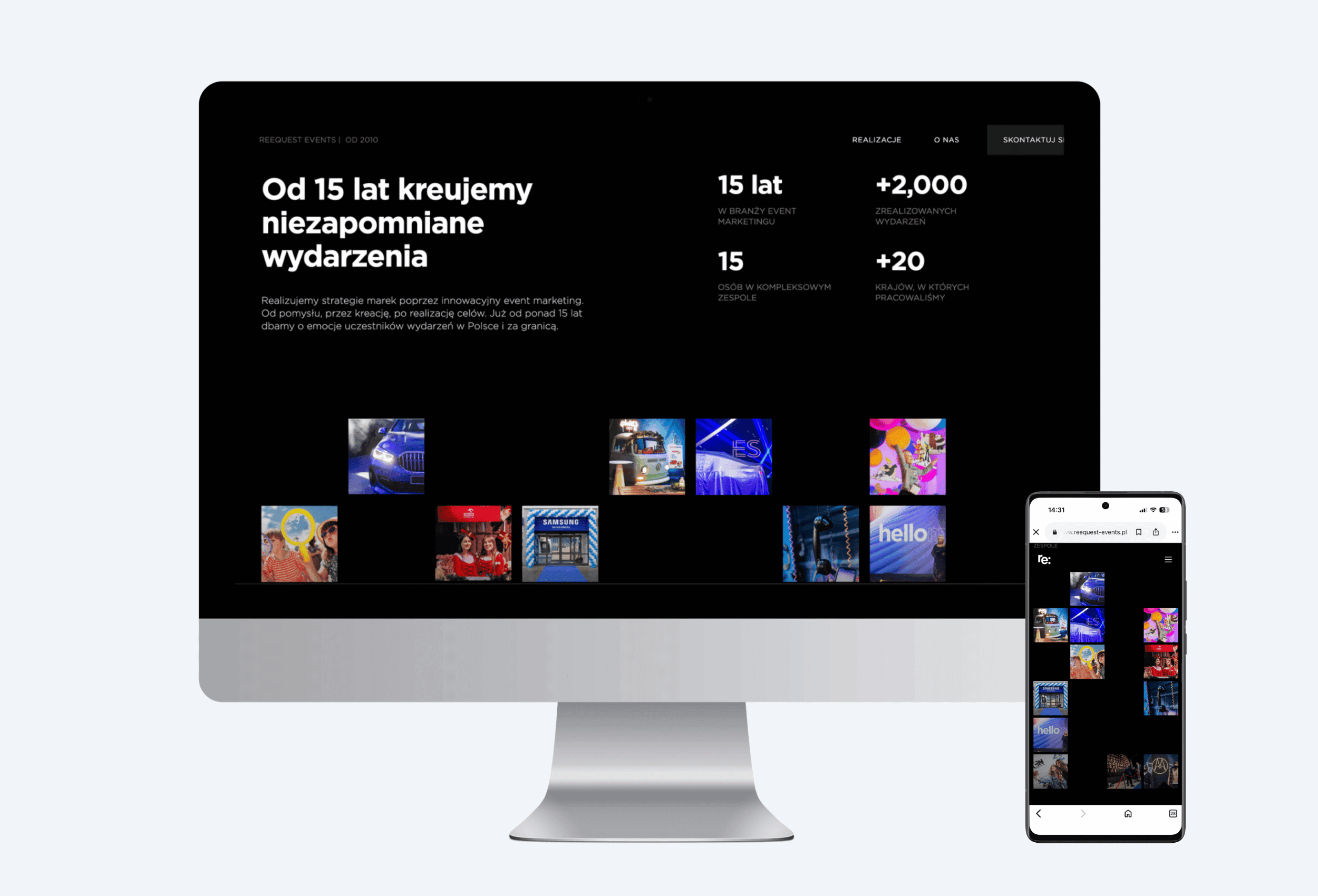 Strona internetowa agencji eventowej
