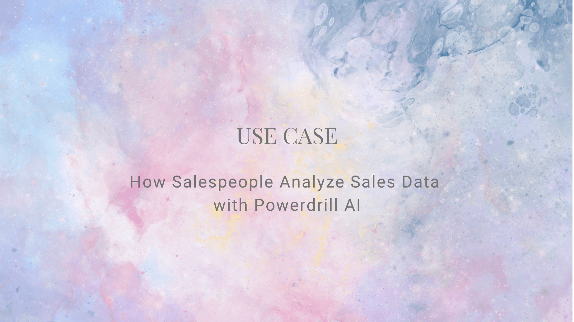 Powerdrill AI for sales data analysis