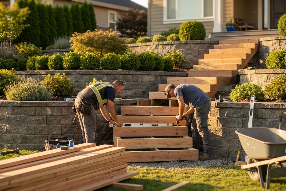 Montaż stopni schodowych