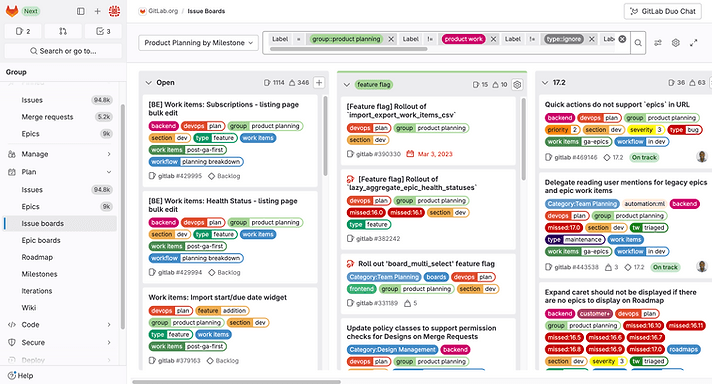 GitLab issue board