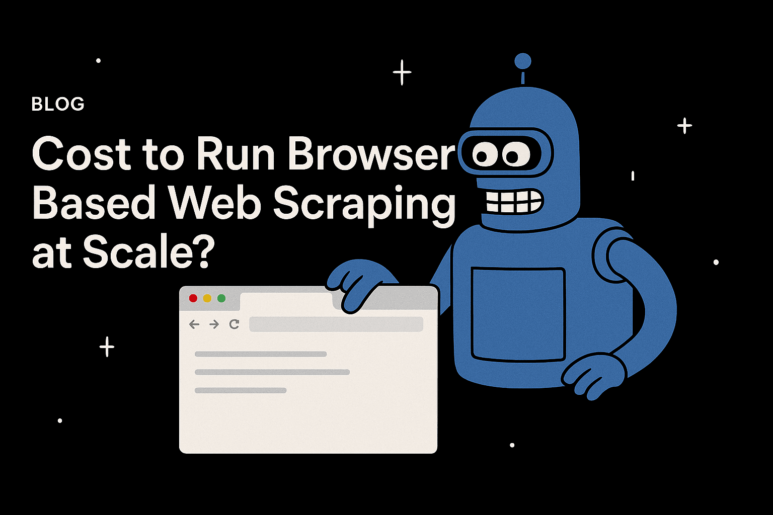 A robot showing how it is using a browser