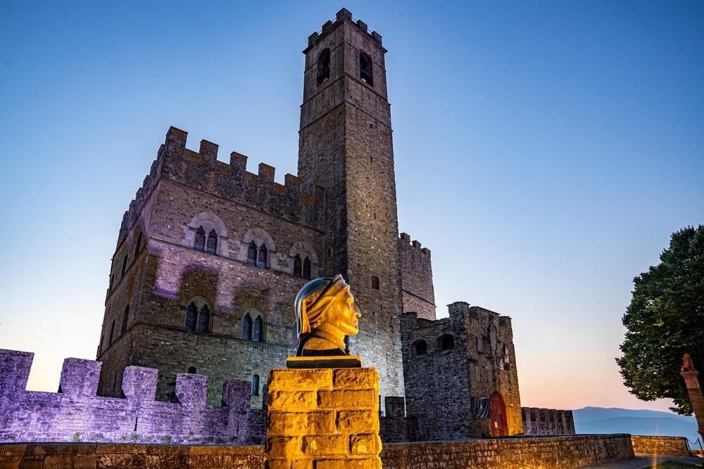 Poppi and its castle in the Casentino
