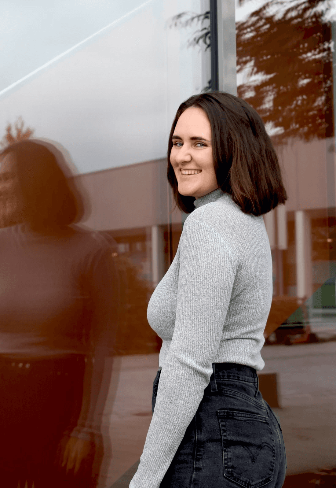 A young man riding a bicycle
