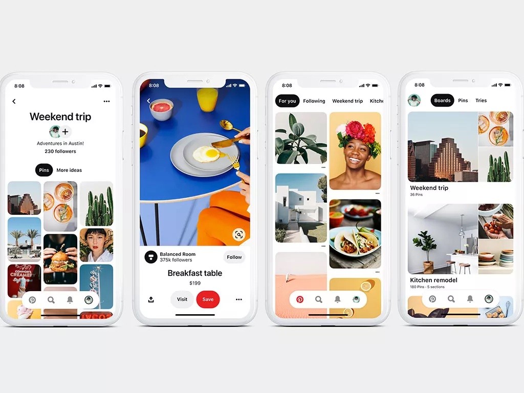 mobile screens on white background