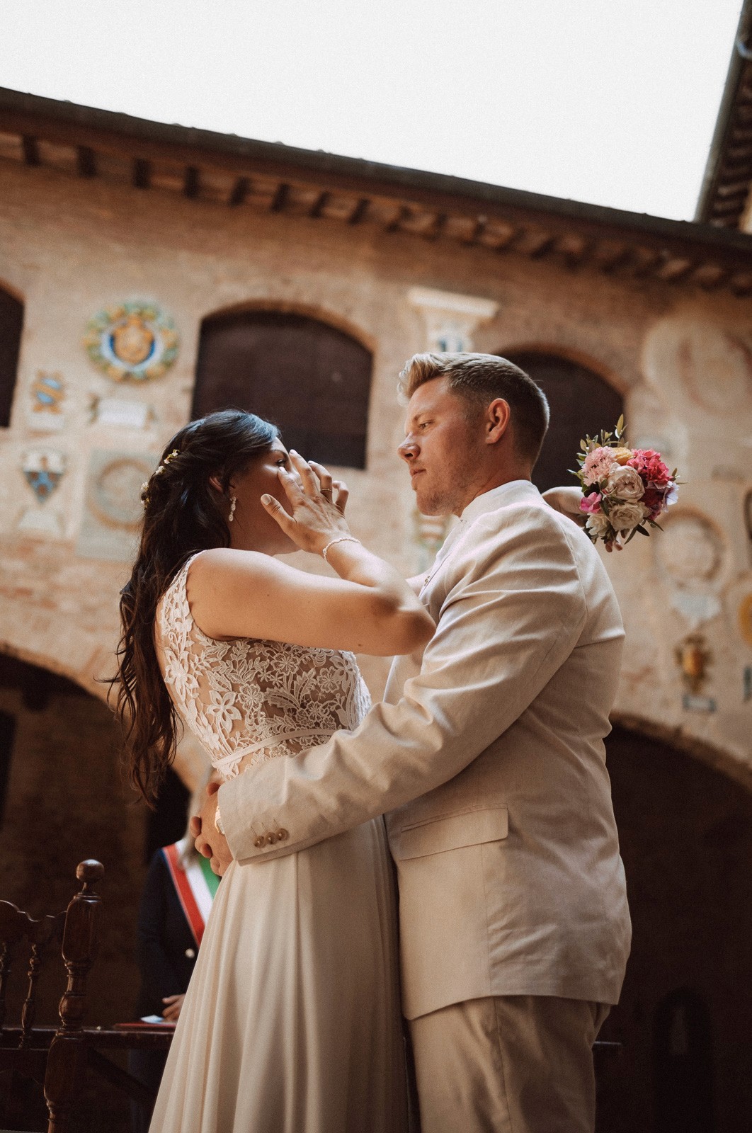 Hochzeit Toskana Certaldo Italien Lisa und Daniel Trauung