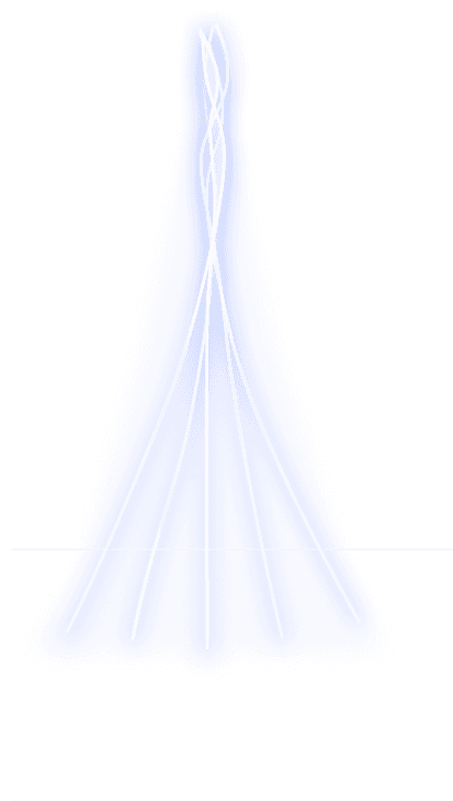 Illustration einer blau‑violetten Trendlinie, die Google‑Rankings symbolisiert.