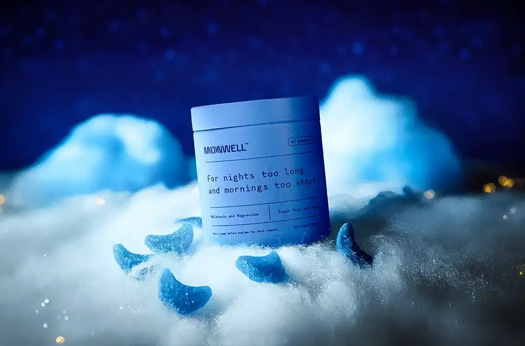 projet Moonwell gummies sommeil packaging branding