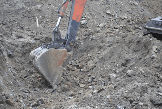 digger being used for site clearance