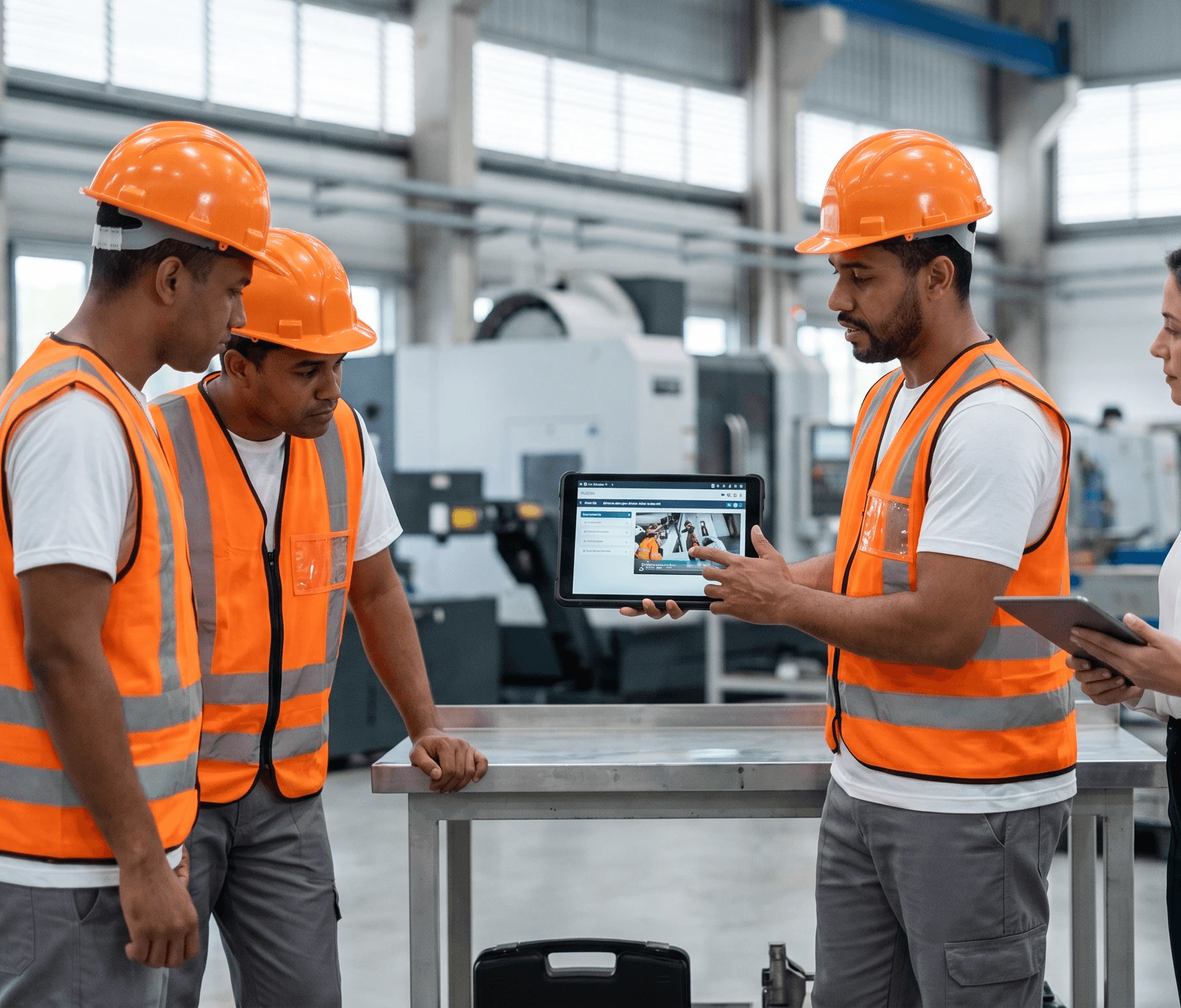 produtor rural em uma lavoura, mexendo em um tablet