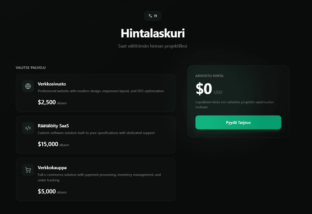 Räätälöity ohjelmisto