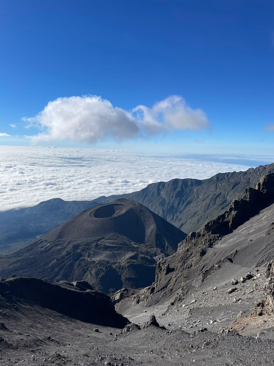 A volcanic Tanzanian mountain landscape.