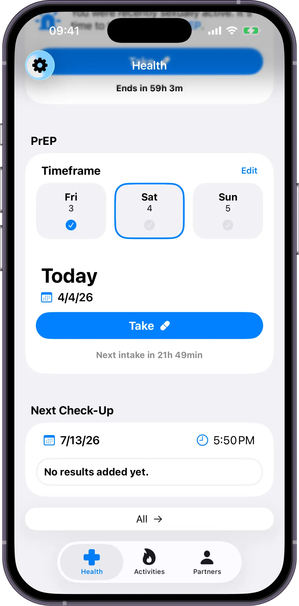 Screenshot: Partners (iOS)