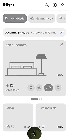 First wireframe home screen