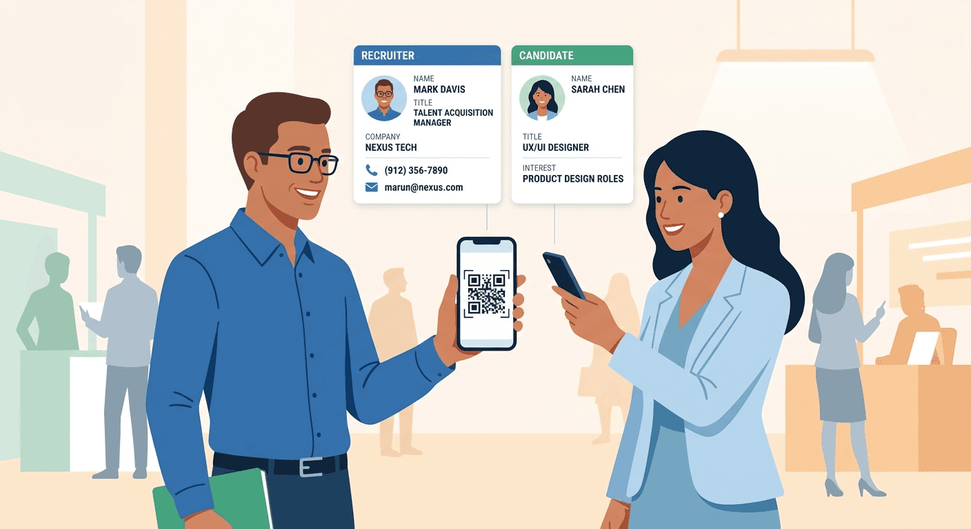 Lead capture workflow from scanning to follow-up for recruiters