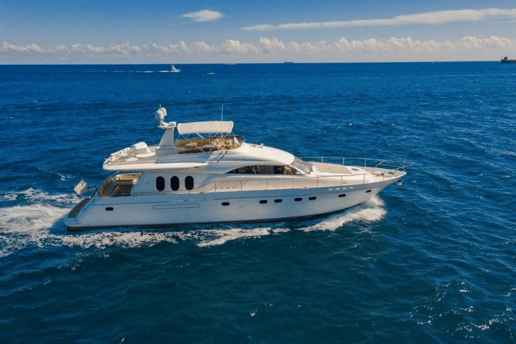 A large white boat in the middle of a body of water