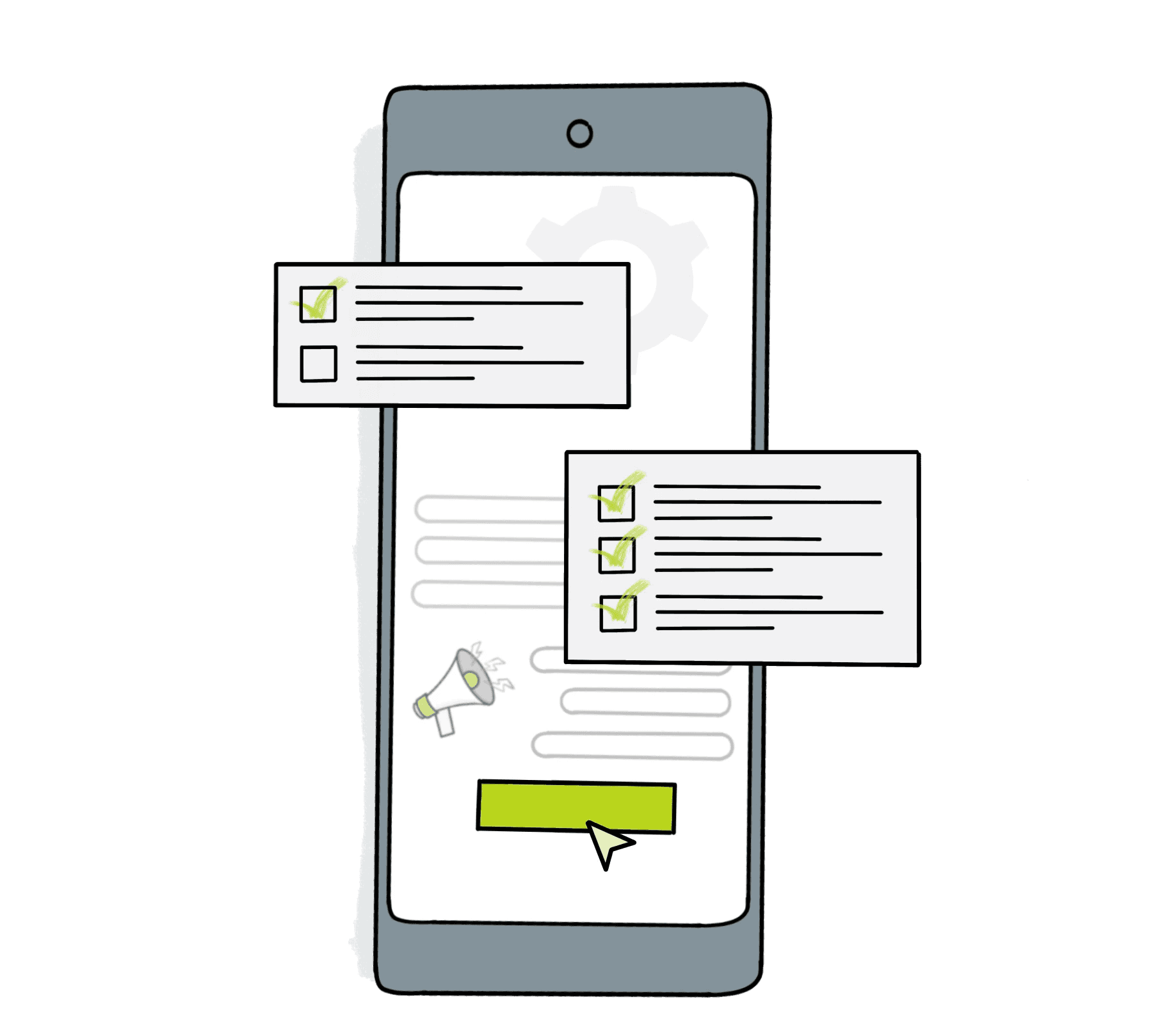 Illustration Usbilitywerk Smartphone Check